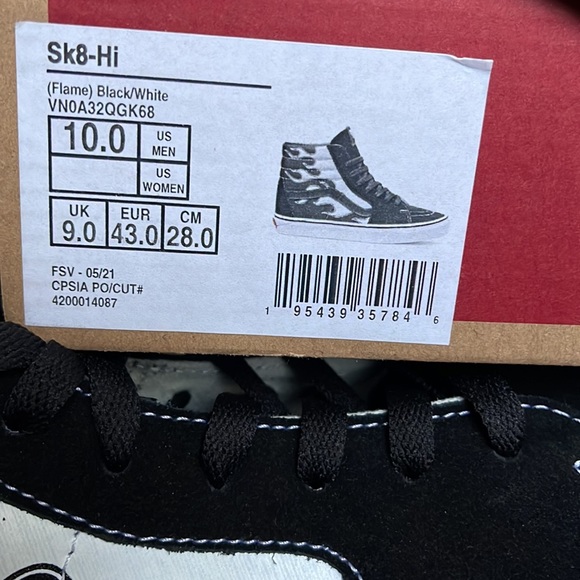 Vans Sk8-Hi Flame Black/White WMNS - Picture 16 of 16